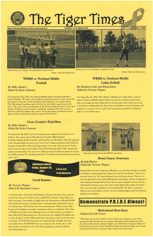 Tiger Times pg 1